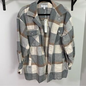 ⭐️ 2/$50 ⭐️ Gray, Brown, and White Shacket